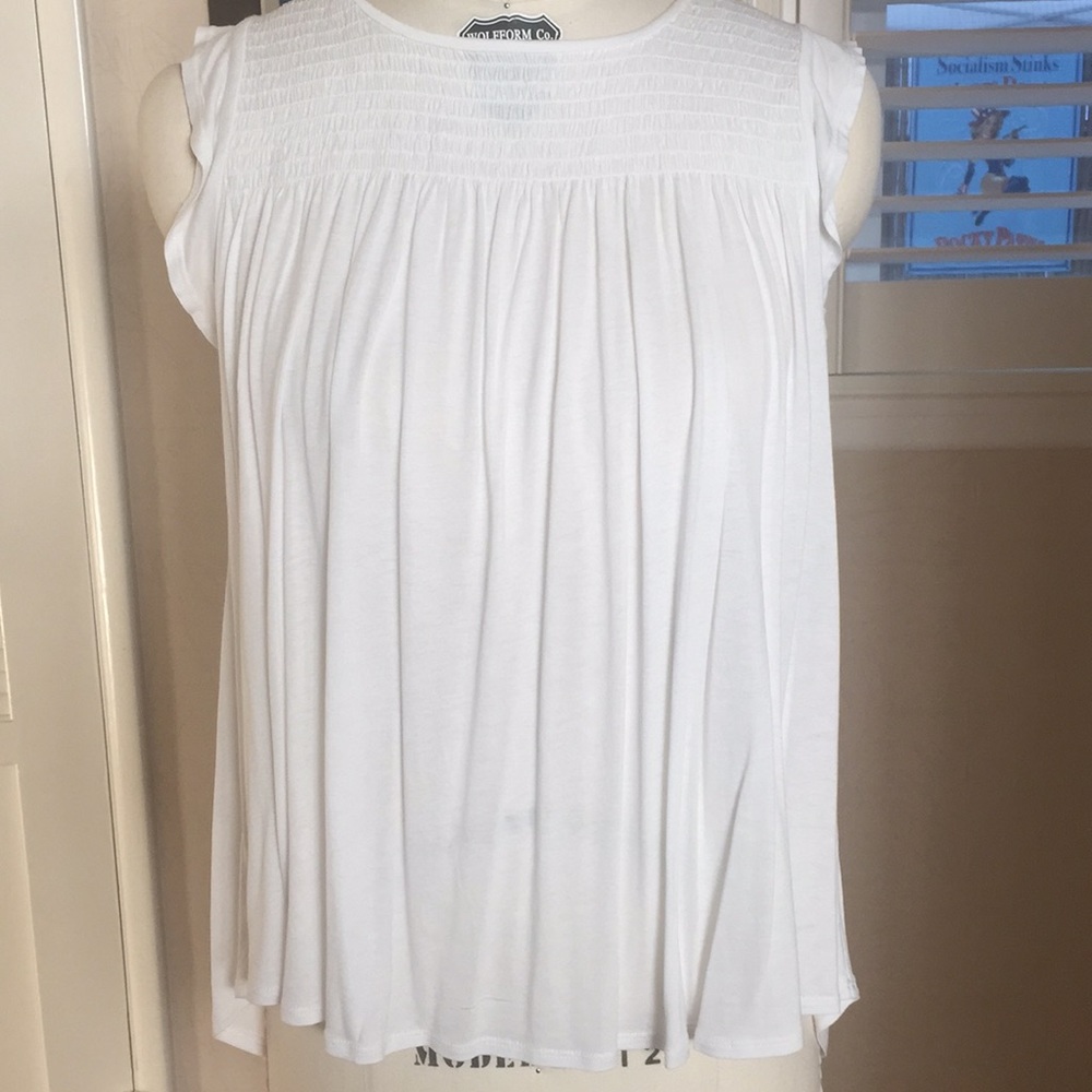 Loft white cotton top